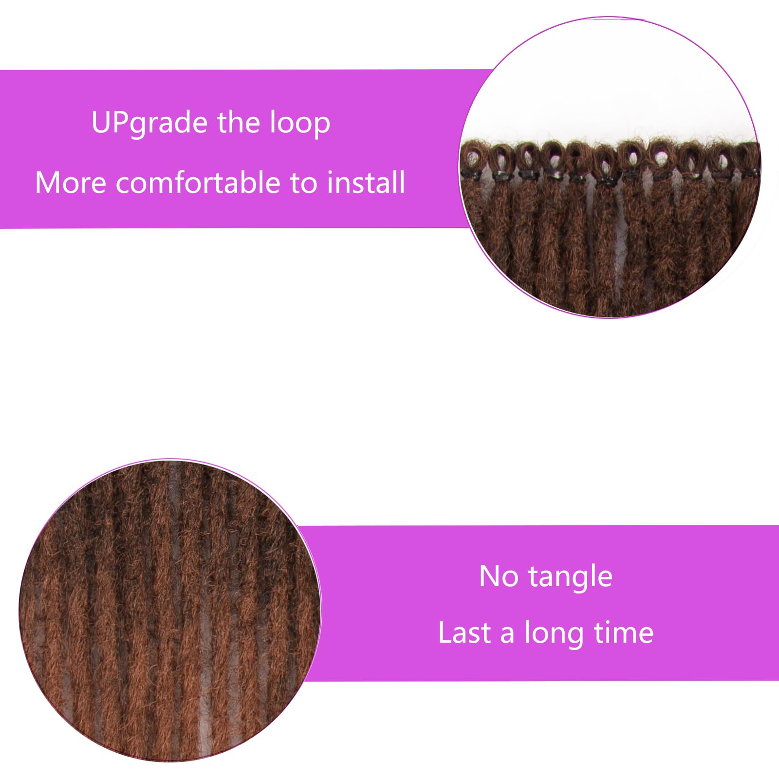 36 Inch 20 Strands Dreadlock Extensions Reggae