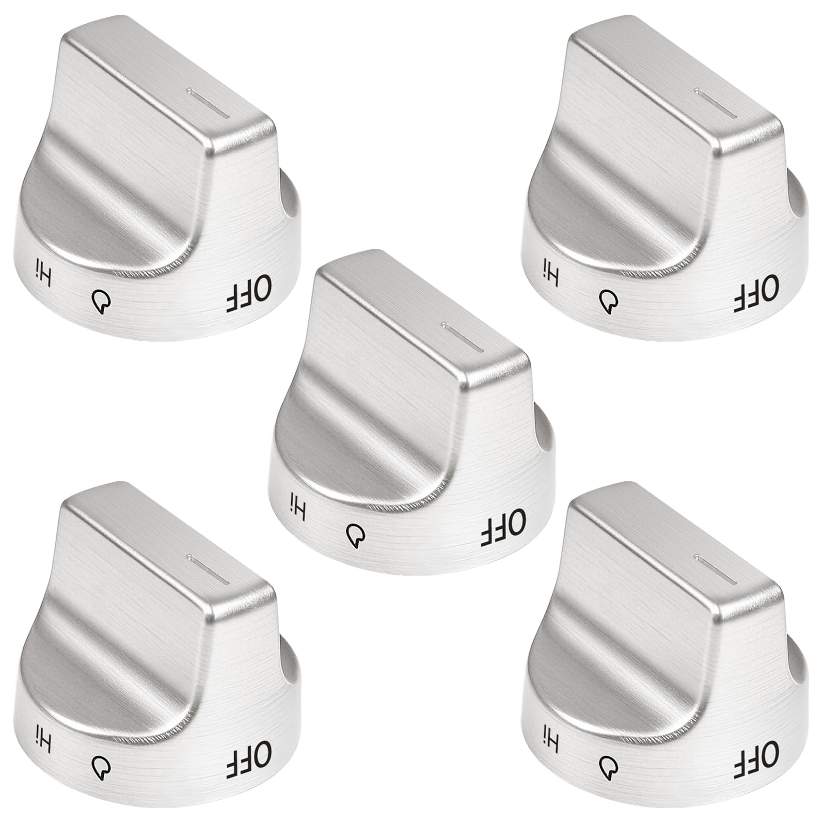 Photo 1 of W11239985 W10850015 for Whirlpool Stove Knob, Control Knob Fits Whirlpool Gas Stove Knob Part Pd00061875 4845290 Ap6333411,Compatible with Number Wfg550S0Hz0,Wfg550S0Lv1 Wfg525S0Hv1, 5 Pack
