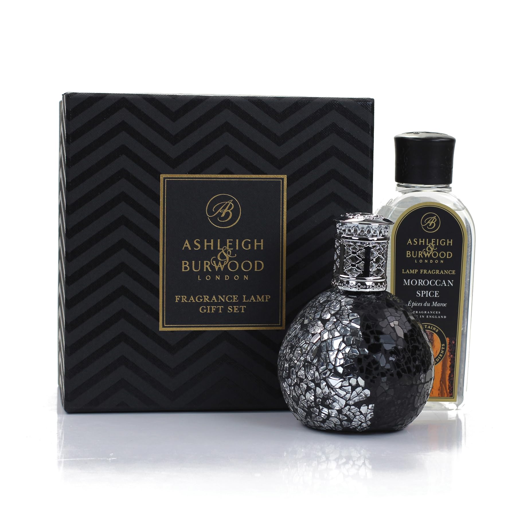 Ashleigh & Burwood Fragrance Lamp Gift Set | Little Devil | Moroccan Spice 250ml & Hand-Crafted Fragrance Lamp | Luxury Home Fragrance & Refillable Aromatherapy Diffuser | Air Purifying