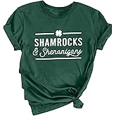Womens St Patrick's Day Shirts Shamrocks and Shenanigans Shirt Everybody in The Pub Lucky Tshirt Irish Tee Tops
