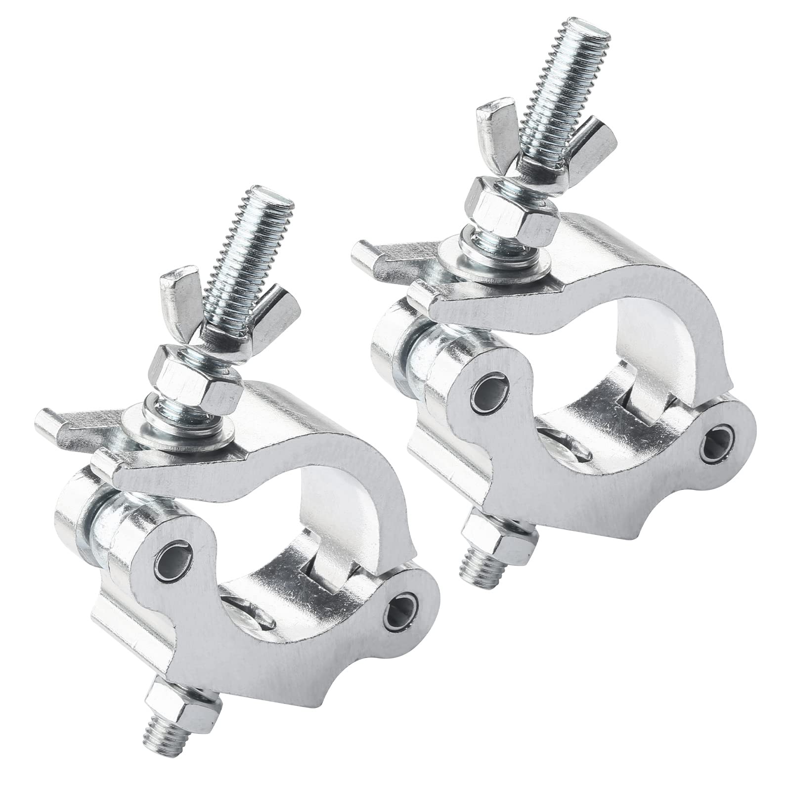 2Pack Clamps for Lights Stage Lighting Accessories, Lighting O Clamps Pole Clamp Quick Release Truss Clamp, Half Coupler Mounting Bracket Stage Light Clamp Moving Head Light Hooks for Truss 40mm-52mm