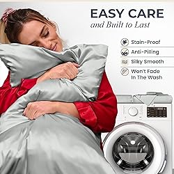 DECOLURE Satin Sheets Twin Size Set 3 Pcs - Silky