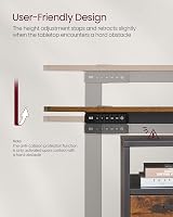VASAGLE Electric Standing Desk 60x120 cm 72-120 cm 4 Memory Heights view 6