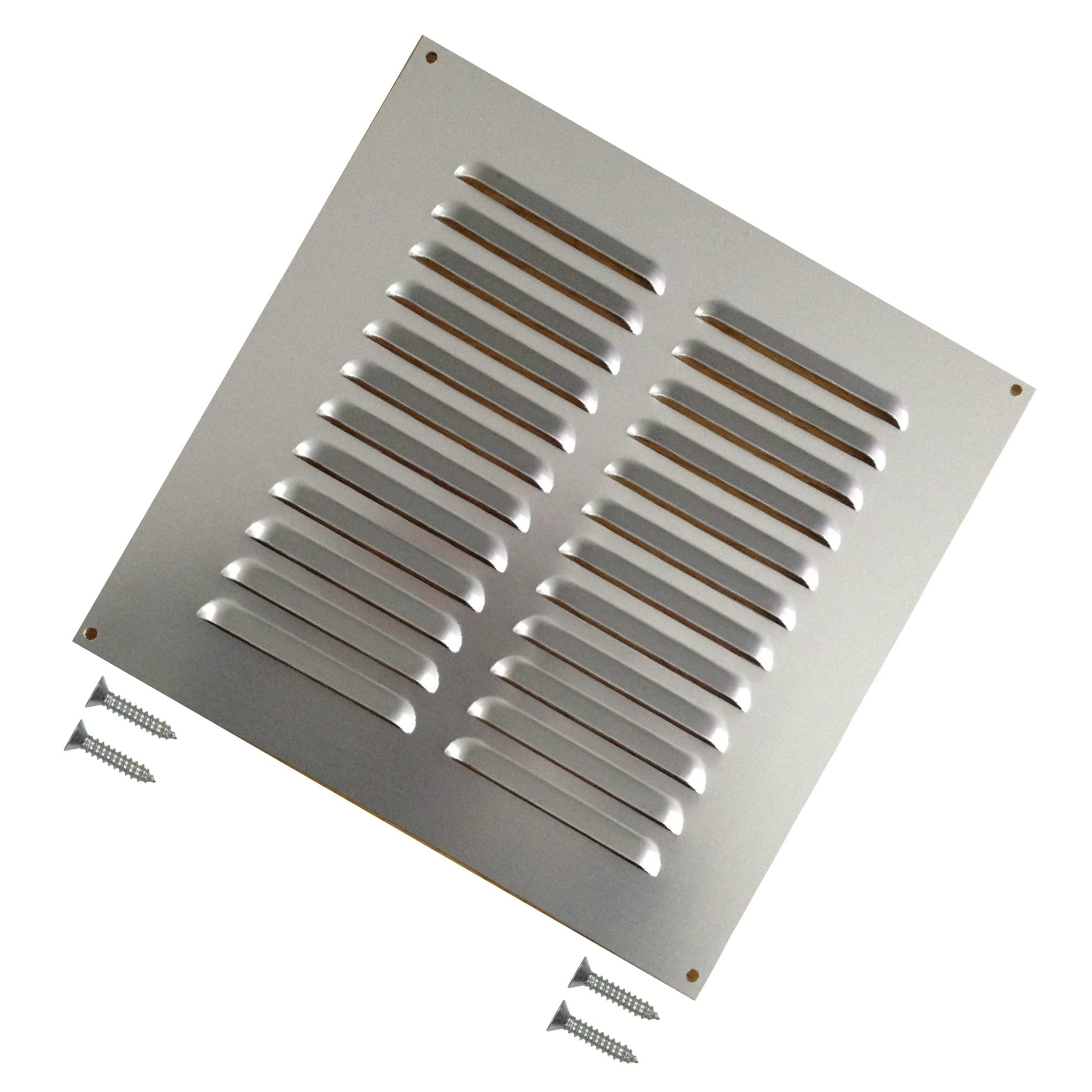 TERF® 9'' X 9'' Aluminium Louvre Air Vents 9'' X 9'' (225mm X 225mm) Grill Wall/Door Cover Ventilation Plate including Fixing Screw - Pack of 1 — image 1