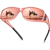 URUMQI Polarized Sunglasses Fit Over Glasses for Men Women, Wrap-around Driving Sunglasses 100% UV Protection