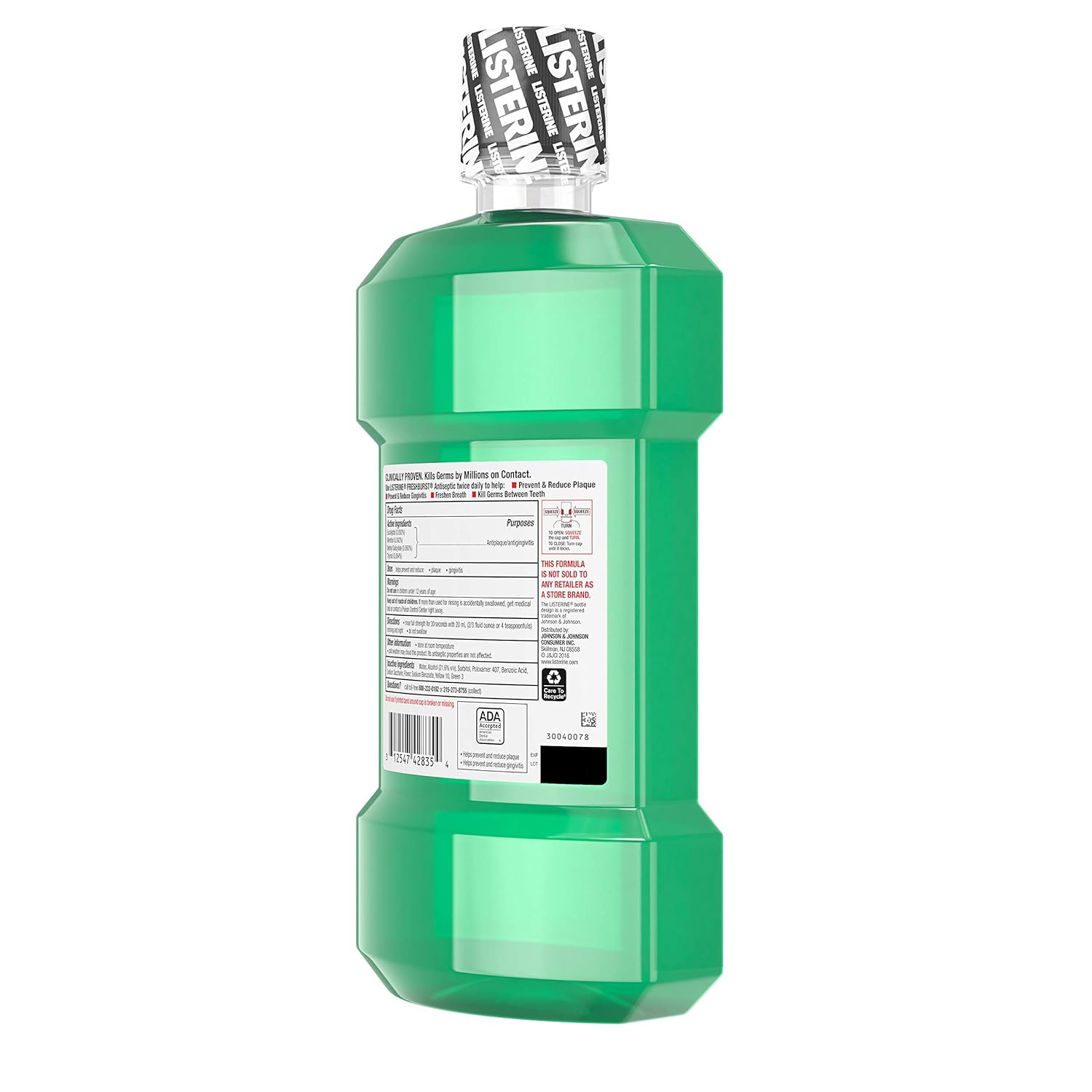 Listerine Antiseptic Mouthwash, Fresh Burst, 1 Liter: Beauty