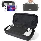 SyVend Carrying Case 3 in 1 Set for Lenovo Legion Go S 2025 | Hard Travel Pouch with TPU Silicone Cover Kickstand and 2 Pack Tempered Glass Screen Protector, Portable Storage Bag - Black