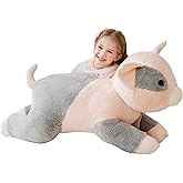 IKASA Giant Fragrant Pig Stuffed Animal Plush Toy, Big Large Jumbo Soft Toys,30" Huge Size Cute Fluffy Plushy Plushie,Gifts for Kids Girlfriend Boys