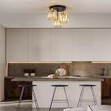 FORCOSO Ceiling Light 3 Light Black Gold Crystal E27 Living Room Bedroom view 9