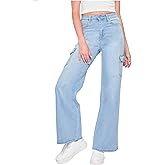 YMI Womens Junior Skater Cargo Wide Leg JeansJeans