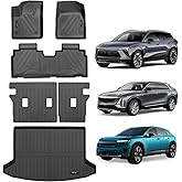 Custom for 2023 2024 2025 2026 Chevy Blazer EV (Not Blazer)/Honda Prologue/Cadillac Lyriq Floor Mats Trunk Cargo Liner and Backrest Mat All Weather TPE Accessories (for 23-26 Chevy Blazer EV)