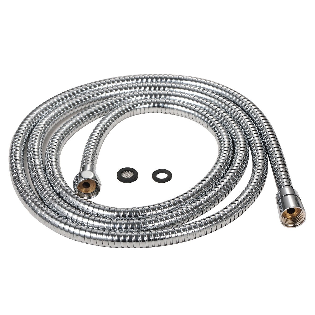 Purelux 100 Inch Extra Long Shower Hose for Handheld Shower Head with Brass Fittings, 2.5 Metres Made of Stainless Steel Chrome Finish