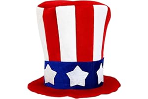 Wittocs Flag Hat 4th of July Independence Day Patriotic Party Supplies American Memorial Day Halloween Costume Accessories