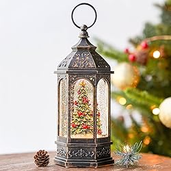 Lighted Christmas Tree Cardinal Music Snow Globe