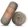 Bee Medium Yarn for Crocheting & Knitting – Soft Skein – 252 Yards of 80% Acrylic & 20% Polyamide Yarn for Blankets, Hats, & More – DIY Handcrafting Accessories