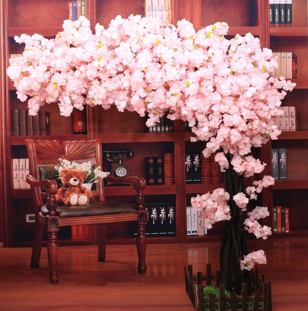 Amazon Com J Beauty Cherry Blossom Tree Sakura Tree Artificial Plant For Indoor Outdoor Party Restaurant Mall Silk Flower 6ft T Home Kitchen