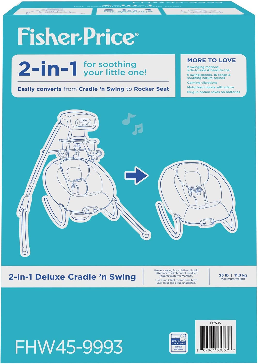 fisher price 2 swinging motions