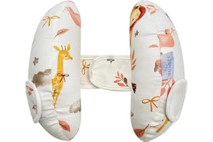 REFLYAWAY Baby Car Seat Head Neck Support, Toddler Adjustable Stroller Safety Insert, Banana U-Shape Travel Headrest Cushion