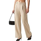 CHEERYAH Women's Wide Leg Work Dress Pants High Waisted Casual Slacks Business Office Pants with Pockets 29"/31"