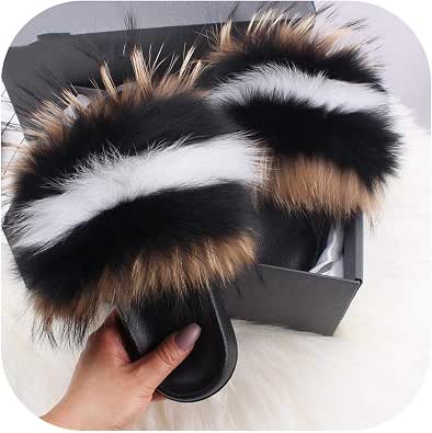 faux fur slides amazon