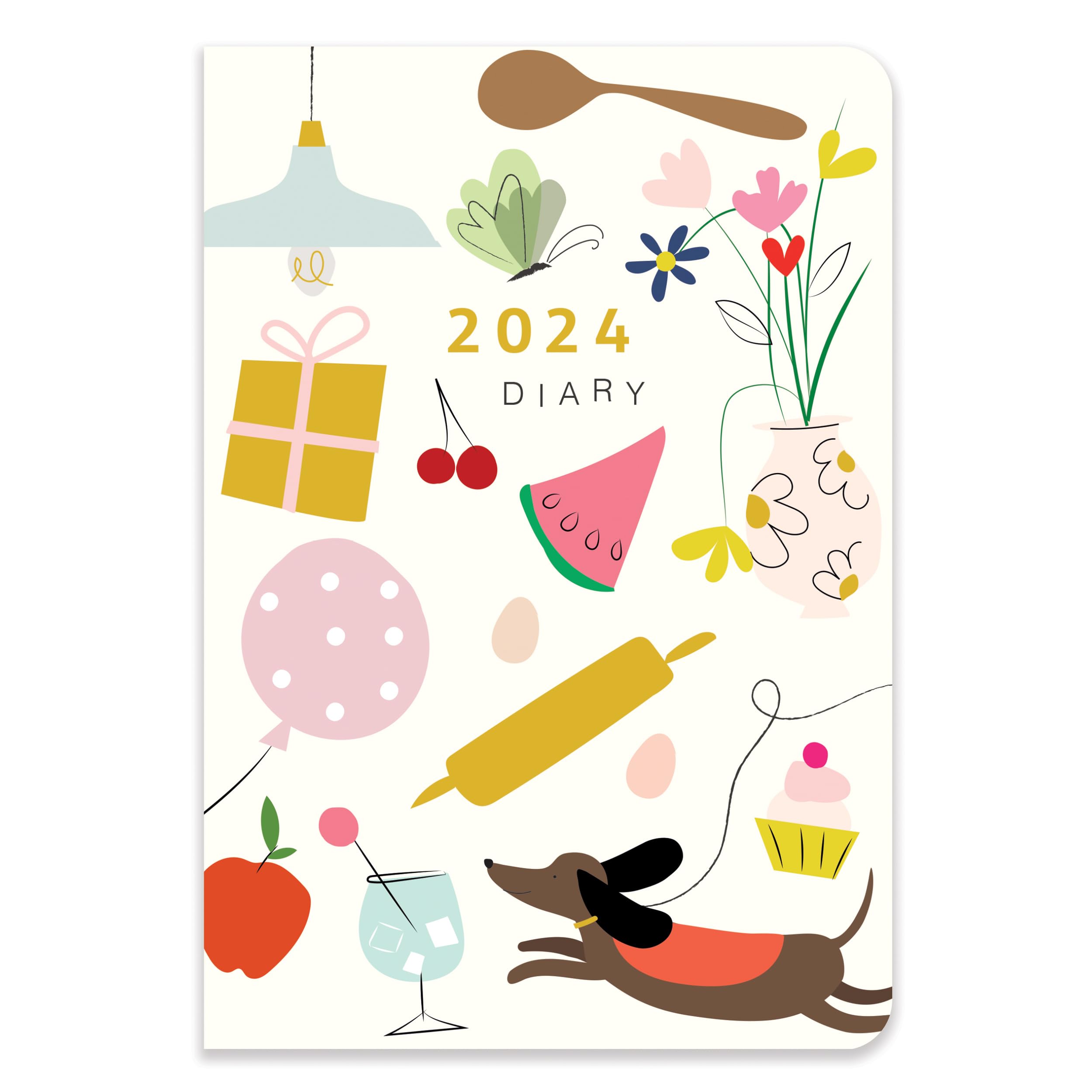 Portico Designs 2024 Caroline Gardner Bits & Bobs Flexi A5 Diary Week to View