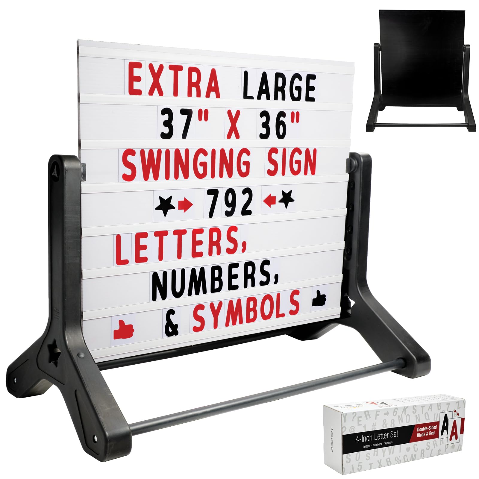 Excello Global Products Swinging Changable Message Sidewalk Sign: 37
