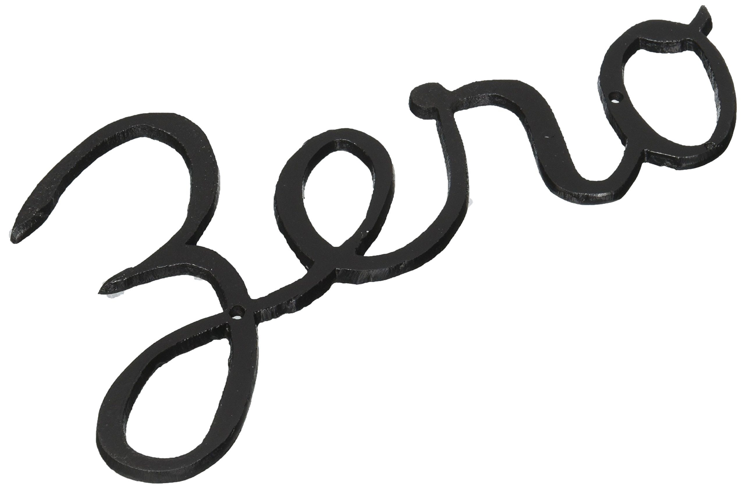 Montague Metal Products Small Script House Number, Zero