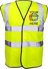 StickersWall Personalised Hi Vis Vest Custom Printed Yellow XLarge Reflective view 3