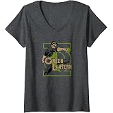 Womens Green Lantern Ring Power V-Neck T-Shirt