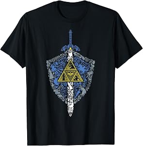Nintendo Zelda Hylian Shield Element Icons Graphic T-Shirt T-Shirt