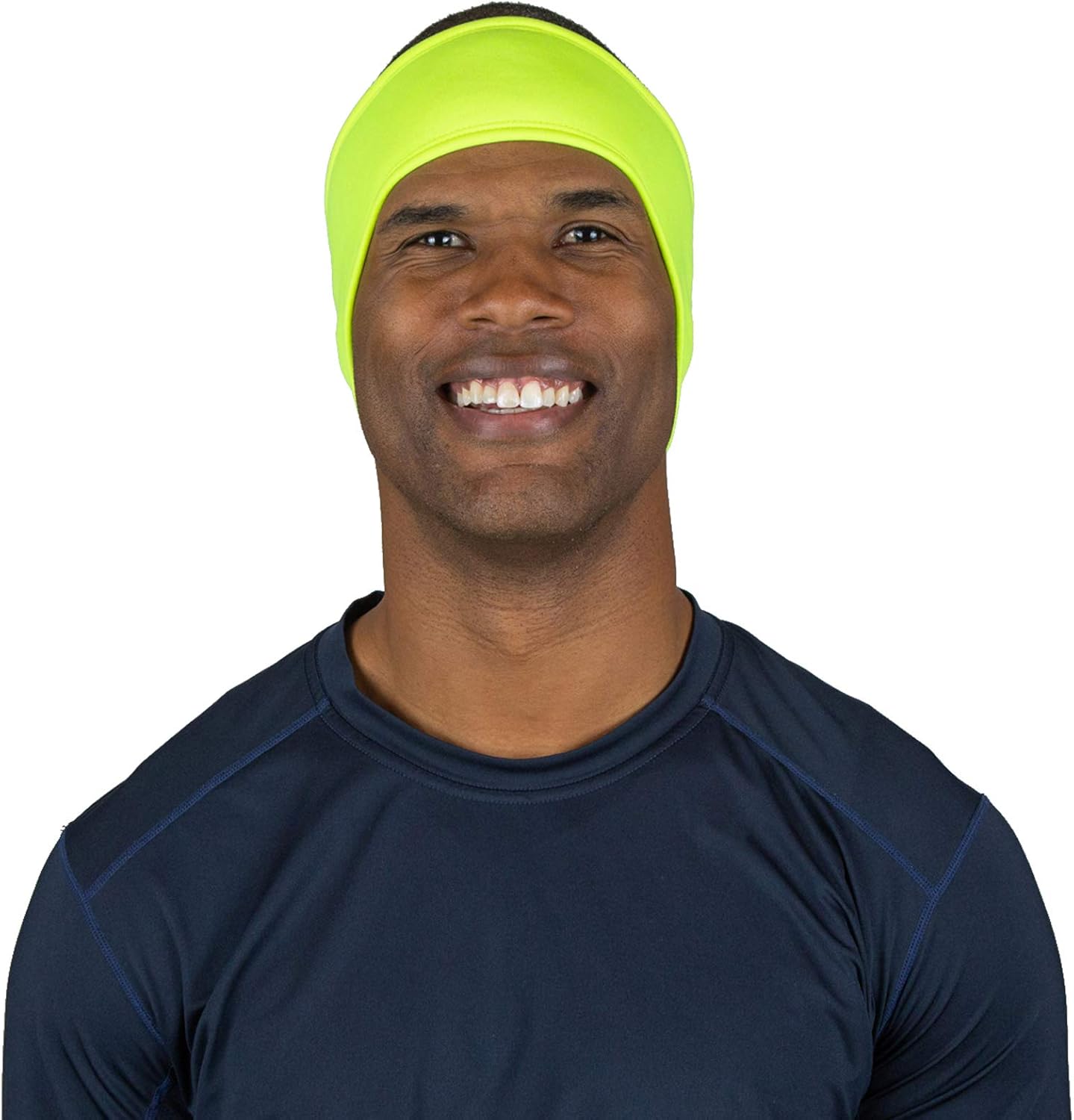 TrailHeads Tempo Running Headband -Under Helmet Ear Protection and Lightweight Touchscreen Running Gloves - hi-vis (small): Clothing
