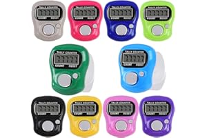 WEIMELTOY Tally Counter 10pc Electronic Finger Counter Digtal Clicker Counter 5 Digit LCD Counting for Knitting/Golf/Coaching/Goods Counting/Lap Etc