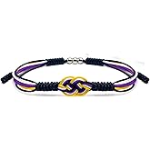 HARACRAFT Infinity Love Bisexual Pansexuality LGBTQIA+ Pride Lesbian MLM Love Wrist Wrap Bracelet, Boho Rope Bracelet Bangles for Women Men Thread for Him and Her