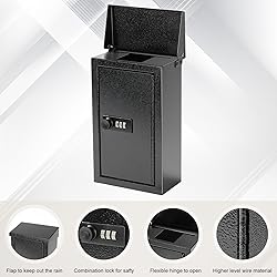 xydled Wall-Mounted Key Drop Box with Combination