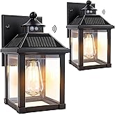 CYHKEE Solar Wall Lights Outdoor Large Size Solar Porch Sconce Lights Motion Sensor with 3 Lighting Modes Dusk to Dawn - Wate
