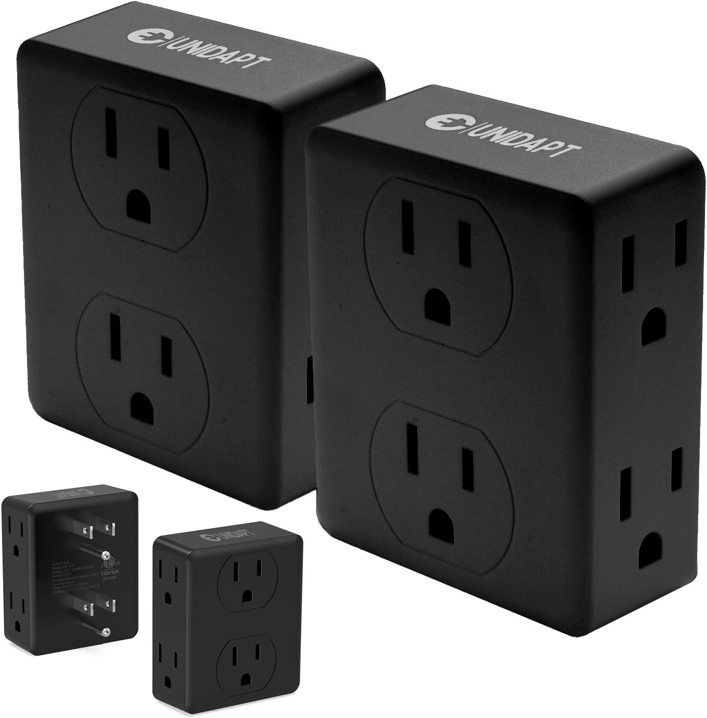 Multi Plug Outlet Splitter, Unidapt Multiple Outlet Extender Box with 6