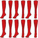 Xtinmee 6 Pairs Girl Softball Socks Youth Neon Sport Baseball Socks Sock Gifts for Girls Team Stuff