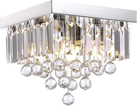 lampara de techo de cristal para pasillo diseno moderno de gotas de lluvia 10 0 x 9 0 in