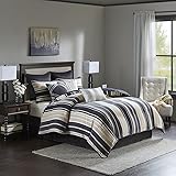 Bombay McCord Bedding Set, Queen, Black/Taupe