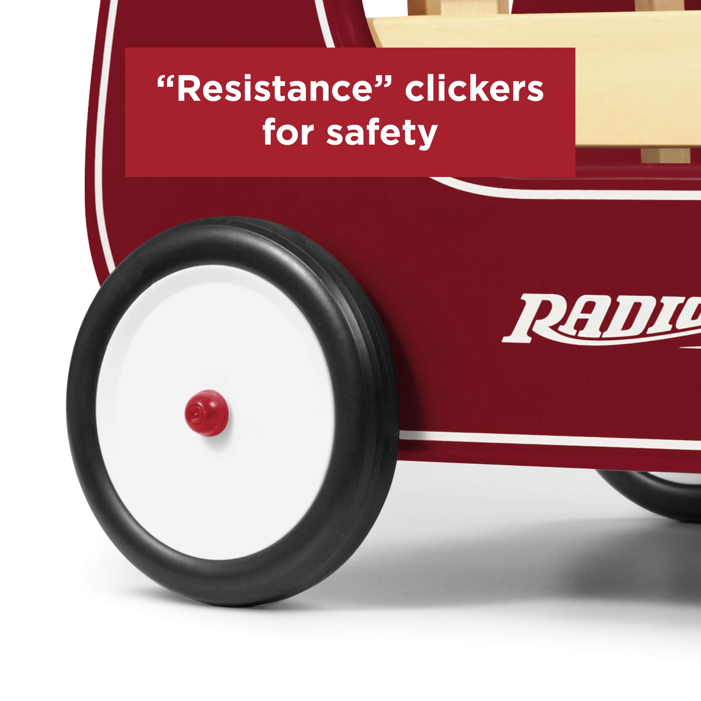 Baby Walker, Toddler Toys, Baby Toy, Radio Flyer Classic Walker Wagon, for Ages 1-4, Red, Wood