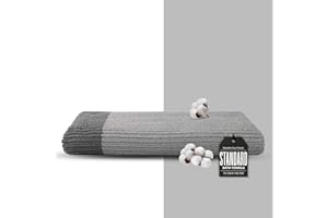Kinton Crafts IRIS Dual Shaded Premium Cotton Bath Towel (Pack of 1, 59 x 29.5 inch),Lightweight|Quick Dry|Lint Free|Hygeine Towel|Highly Absorbent |Ultra Soft|Ideal for Daily Use - Grey