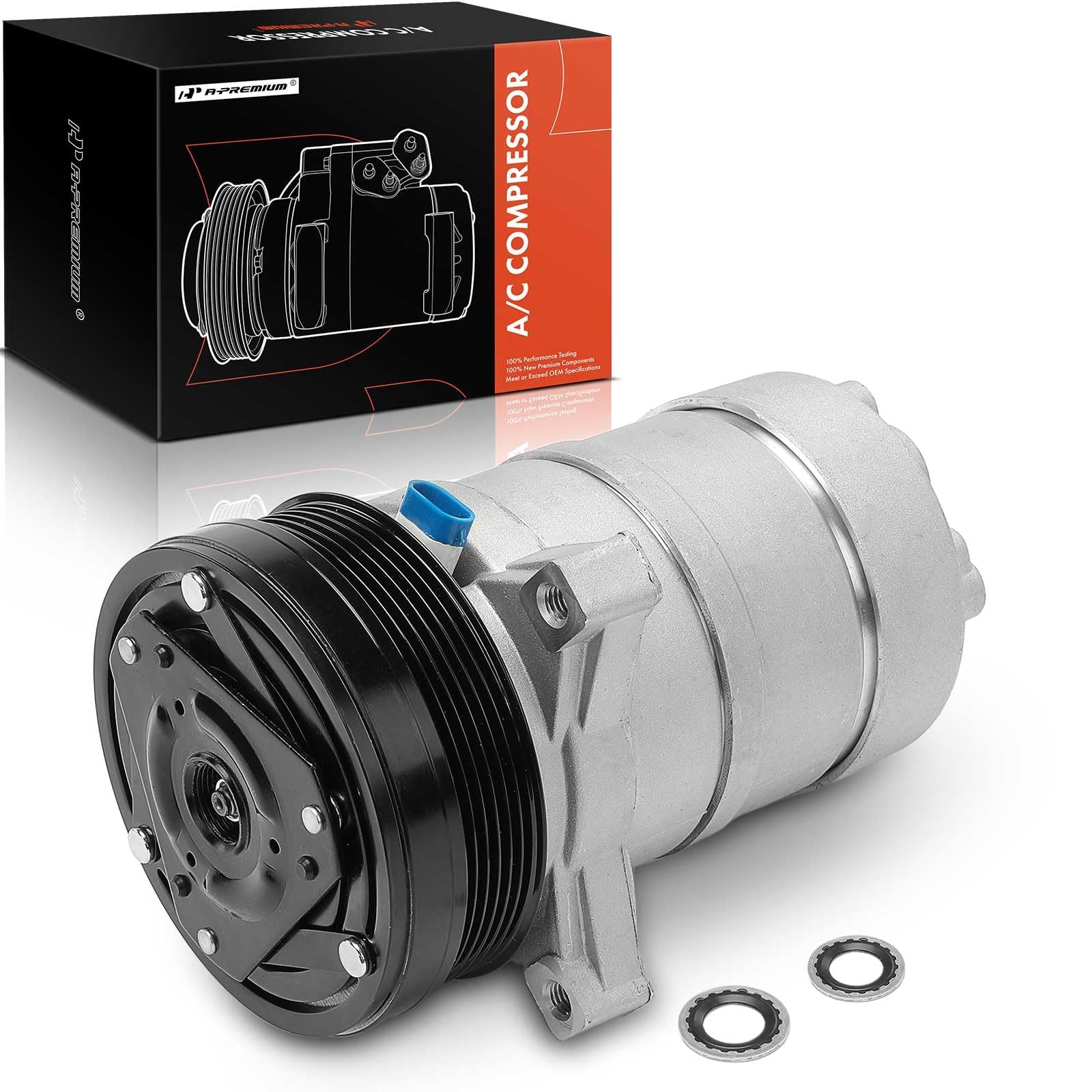 Photo 1 of A-Premium Air Conditioner AC Compressor with Clutch Compatible with Cadillac DeVille 1994-1995 4.9L, HD6 Compressor Type