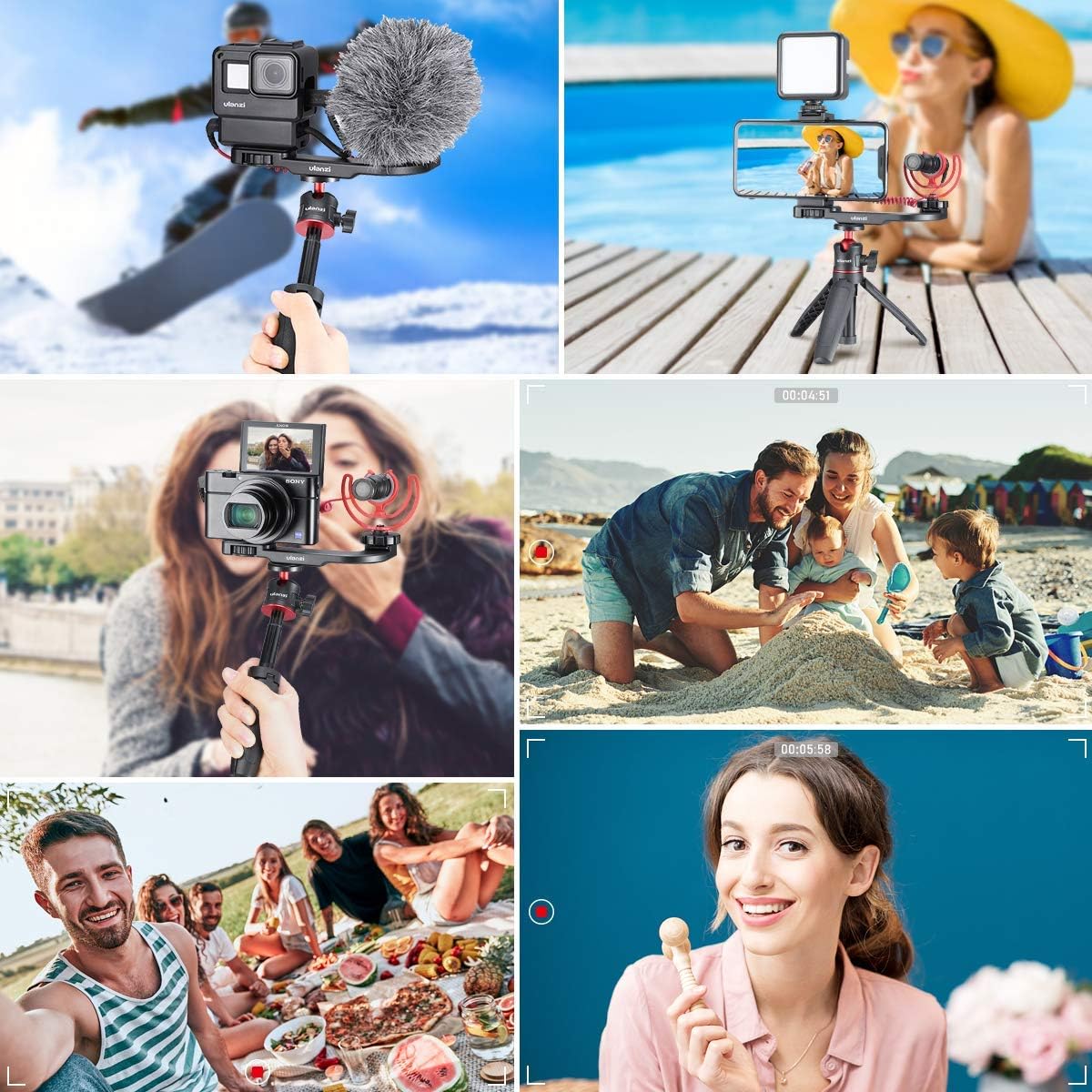 ULANZI MT-08 Mini Smartphone Selfie Stick Tripod for iPhone, Camera Extendable Handle Grip Vlog Pole for Sony RX100 VII M1 M2 M3 M4 M5 M6 A6400 A6500 Canon G7X Mark III : Camera & Photo