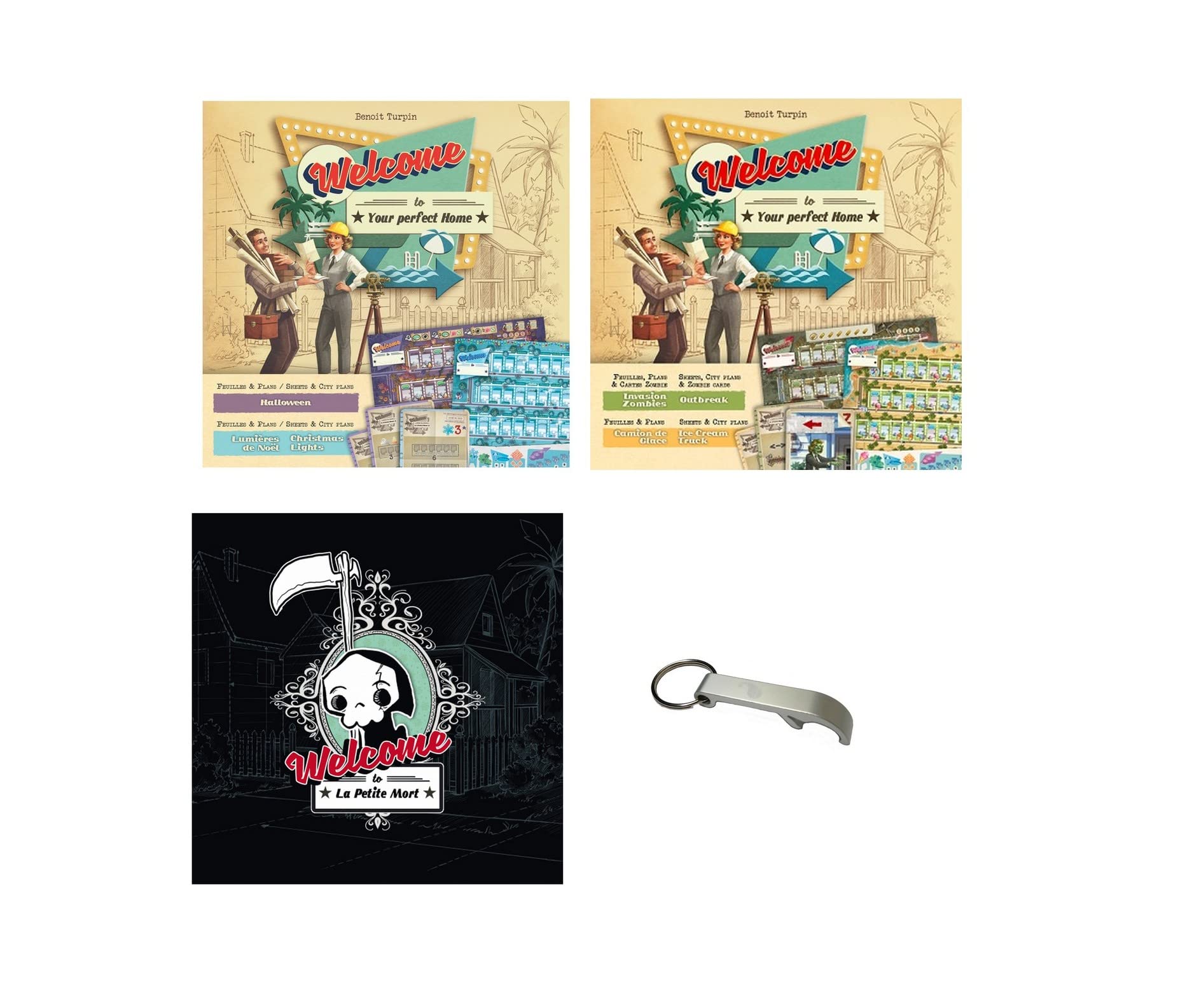 Blumie Shop Set of 3 Welcome Zombies / Ice Cream Truck + Halloween/Christmas Lights + The Little Death (Zombies + Halloween + Death)