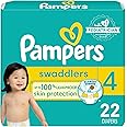 Pampers Swaddlers Diapers - Size 4, 22 Count, Ultra Soft Disposable Baby Diapers