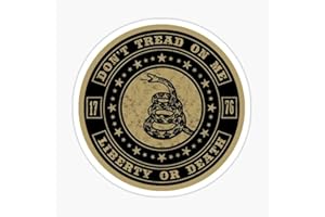 NTICKER 3 pcs Liberty of Death US Flag Patriotic Sticker Snek, 2 inches - Hard Hat Sticker Decal Military Navy