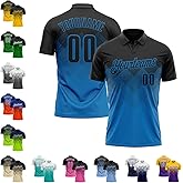 Custom Gradient Golf Polo Shirts Short Sleeve Bowling Dart Tennis Jersey Top Design Men Women Youth Work Business Tee