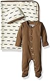 L'ovedbaby Baby Organic Cotton Blanket, Hat, and