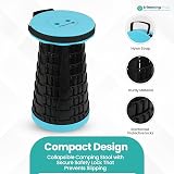 Trimming Shop Heavy Duty Foldable Telescopic Stool Blue 440lb Max Load view 4