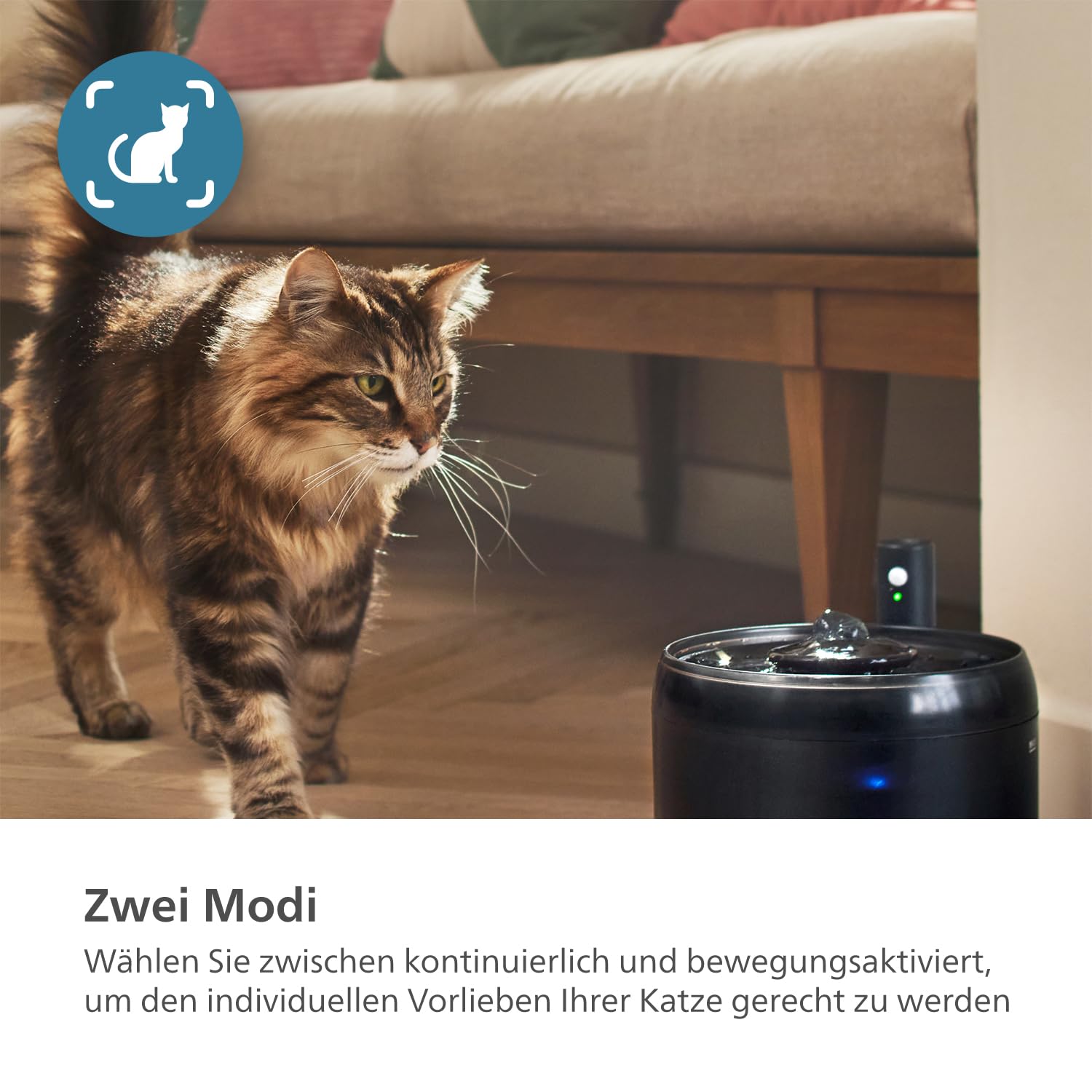 Philips Pet Series Katzenbrunnen, Intelligenter Trinkbrunnen, Auslaufschutz, Nachfüllüberwachung, Bewegungsaktivierung, Flüsterleise (PAW3210/02) 5